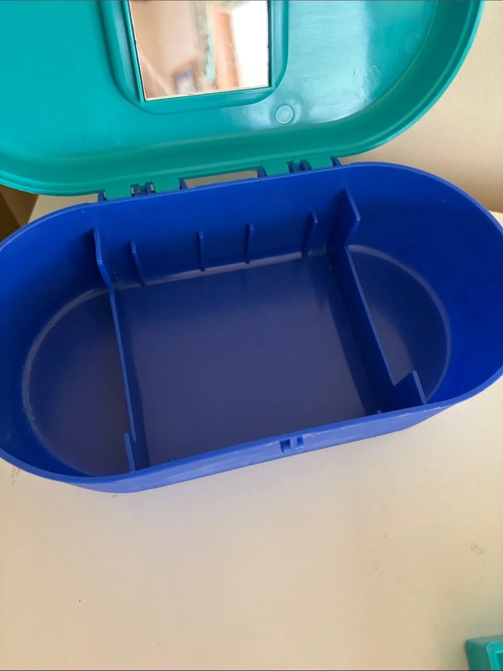 Teal & Blue Plastic Storage Box with Teal Lid - Home Organization